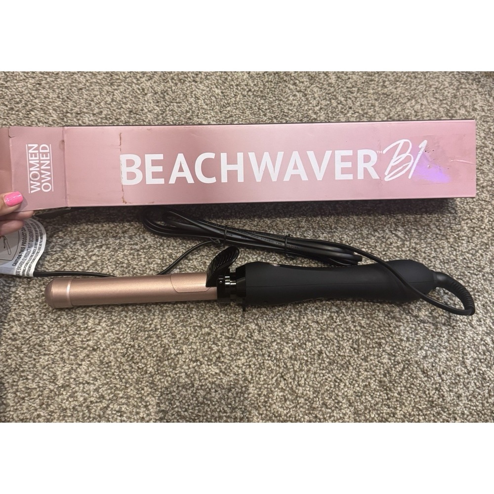 BEACHWAVER Co. B1 Rotating Curling Iron Midnight Rose Even Heat Distribution‎ 1"